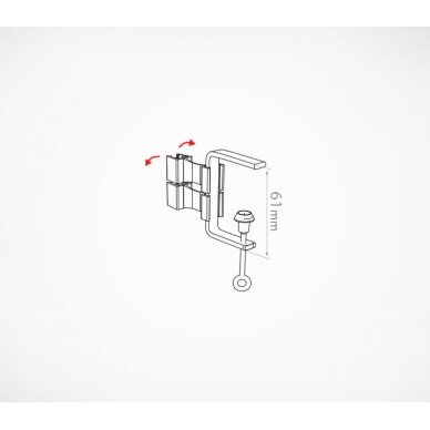 Prisukamas iškabų laikiklis prie lentynos FIX-SW 2