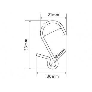 '-Specialios S formos kabliukas STRIPE-HOOK