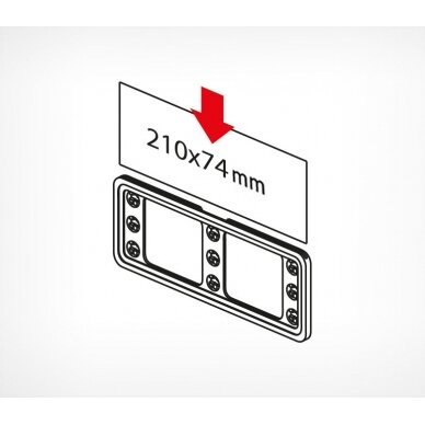 '-Universalus horizontalus rėmelis - kainų laikiklis MINI TM 1/4 A4 1